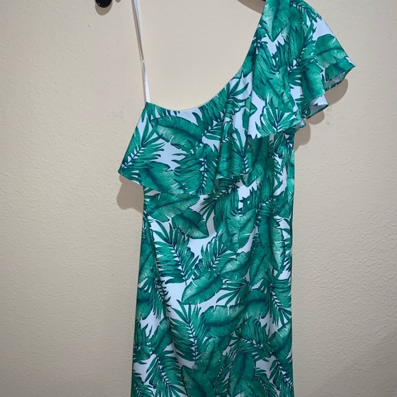 Gianni Bini One Shoulder Palm Leaf Dress - Picture 3 of 5